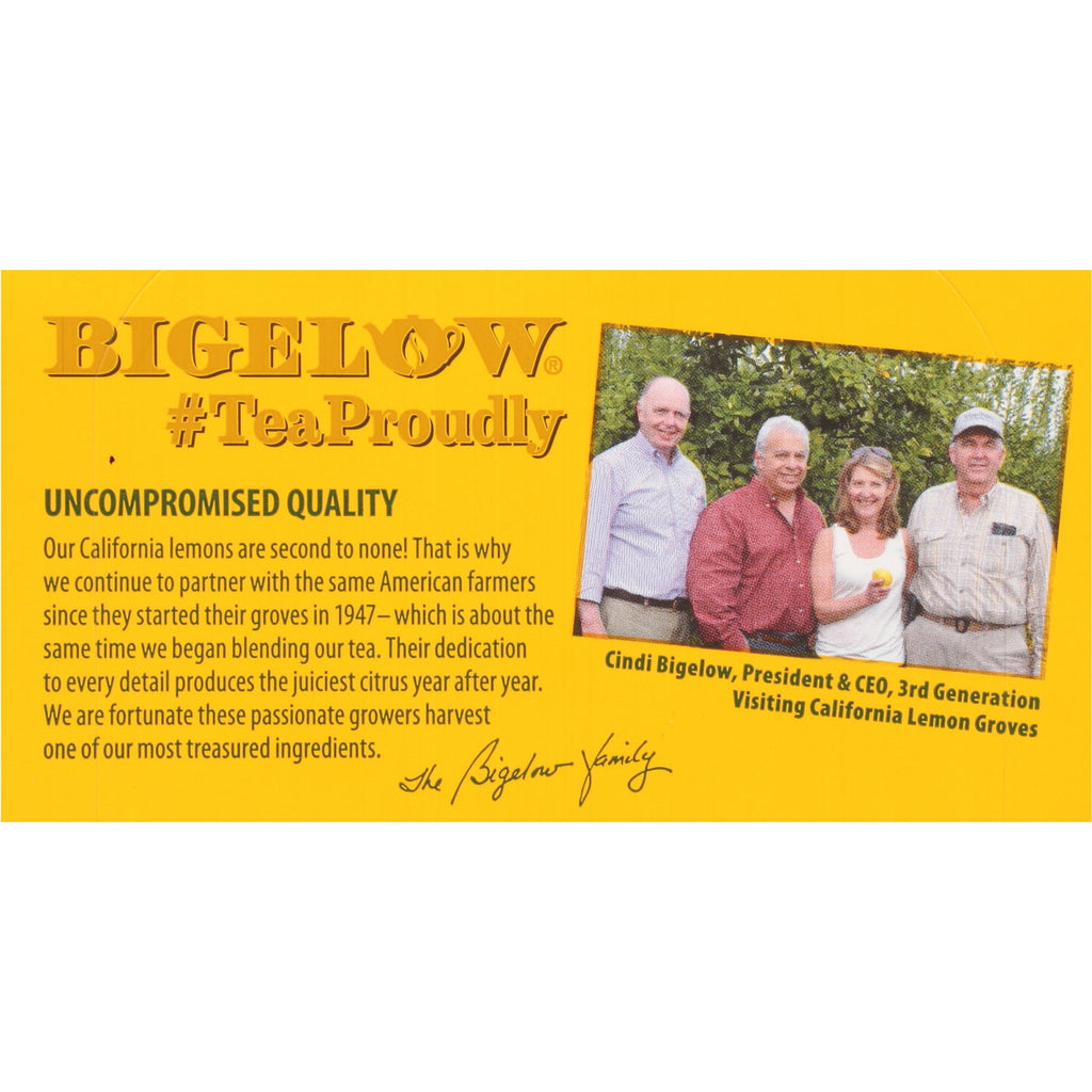 Bigelow Tea Lemon Ginger Plus Probiotics Caffeine-Free Herbal Tea Bags 18 Count
