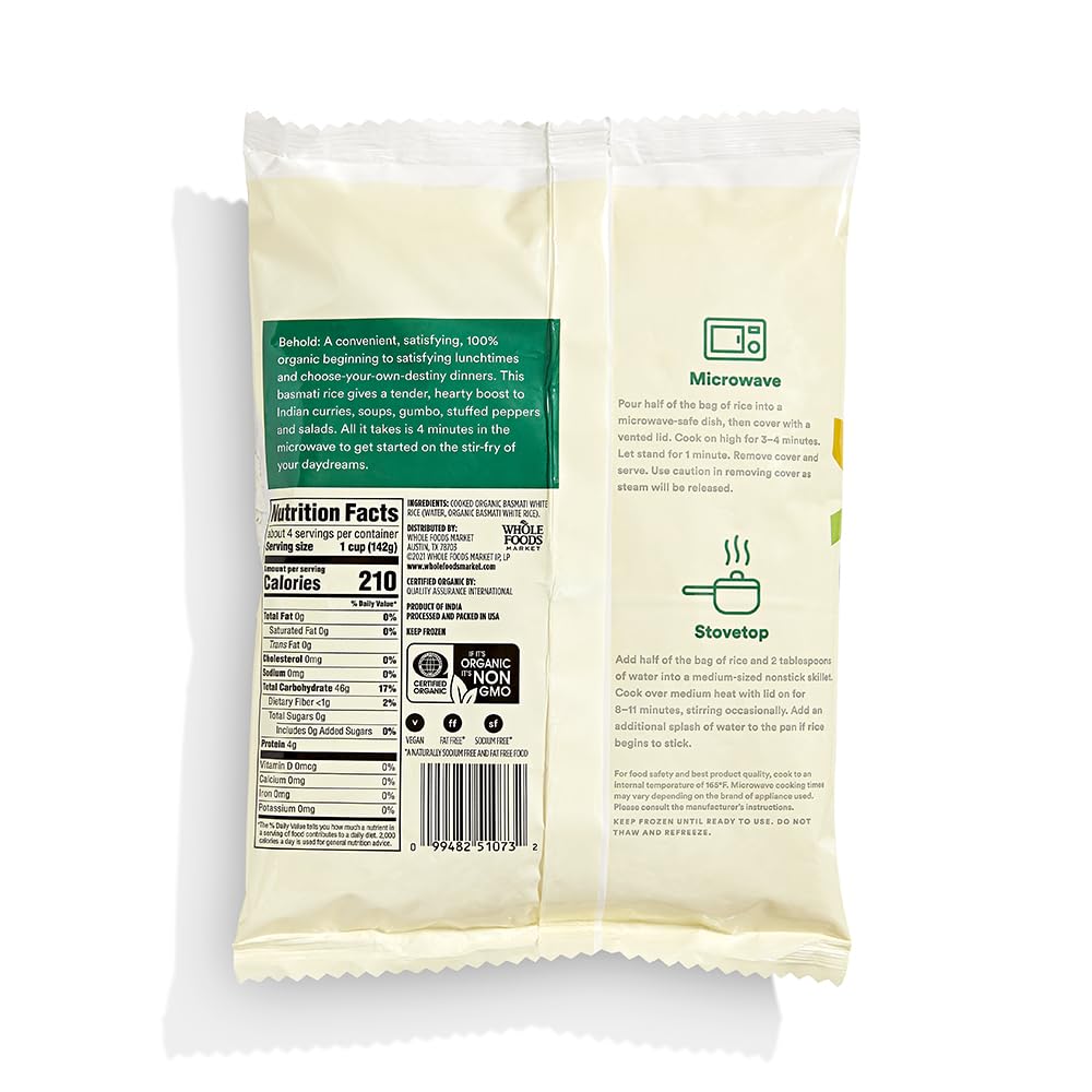 Organic Basmati Rice 20 Oz 365 By Whole Foods Market