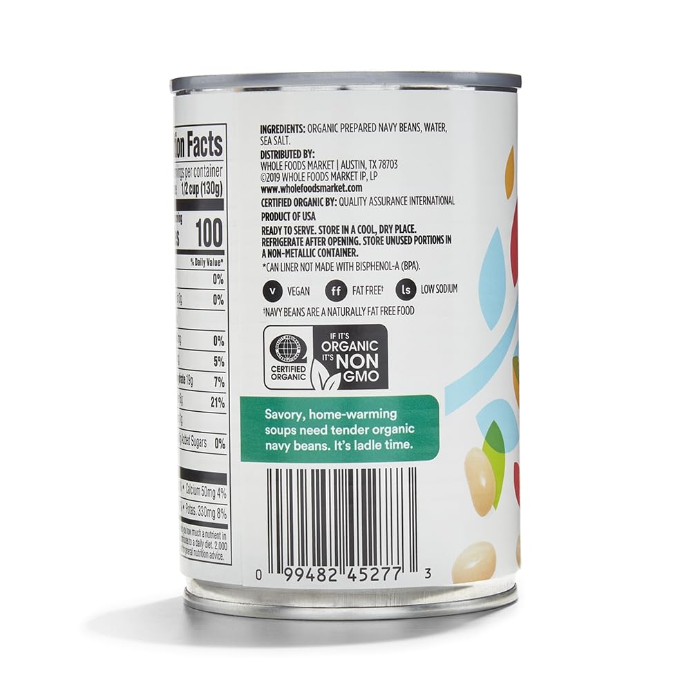 Organic Navy Beans 15 Oz 365 By Whole Foods Market