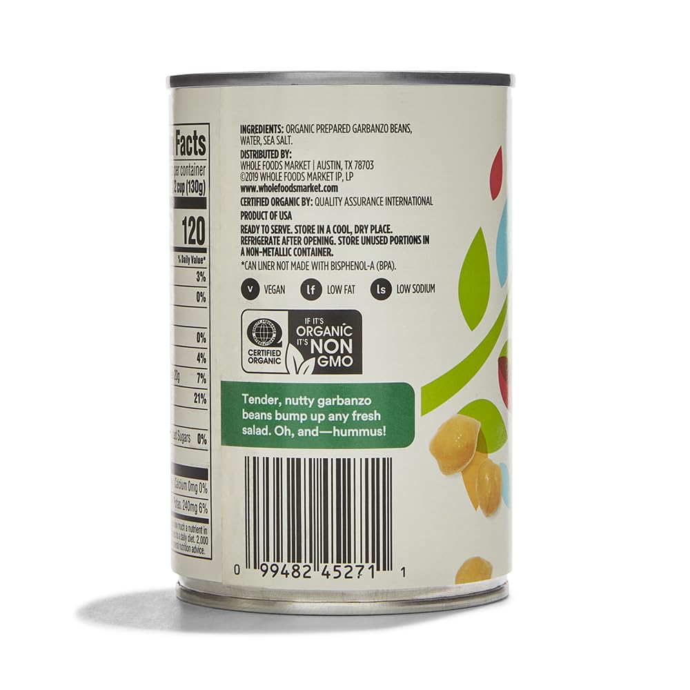 Organic Garbanzo Beans 15.5 Oz 365 By Whole Foods Market