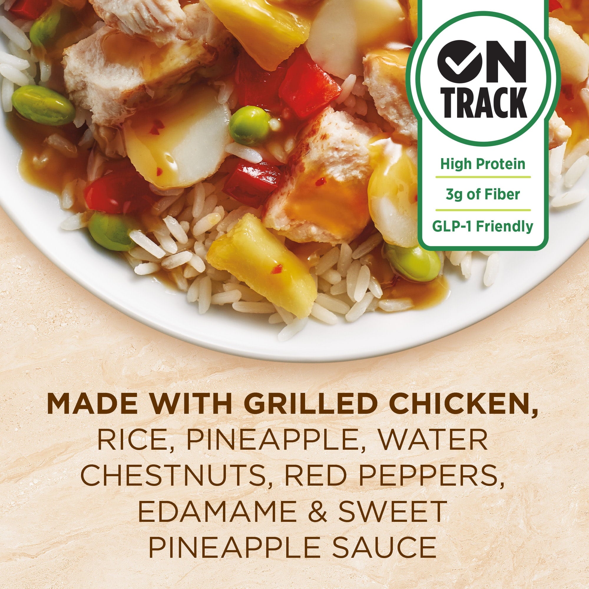 Healthy Choice Cafe Steamers Pineapple Chicken Frozen Meal 9.9 Oz