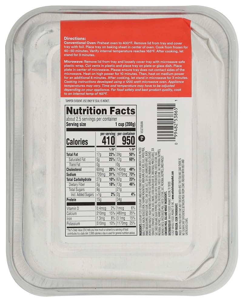 Eggplant Parmesan 17 Oz 365 By Whole Foods Market