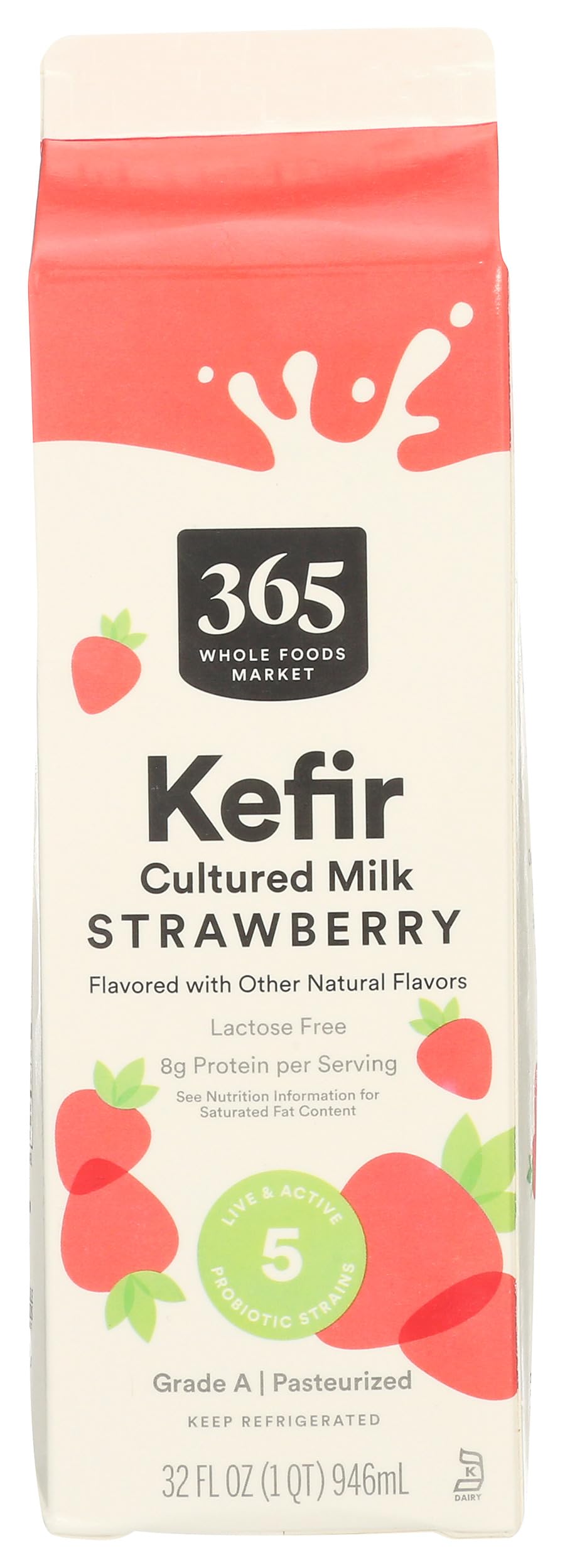 Strawberry Kefir 32 Fl Oz 365 By Whole Foods Market