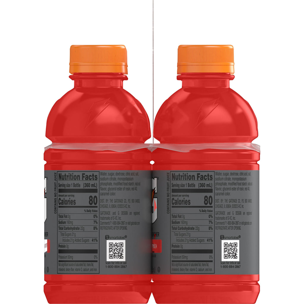 Gatorade Thirst Quencher Fruit Punch Sports Drink 12 fl oz 12 Count Bottles