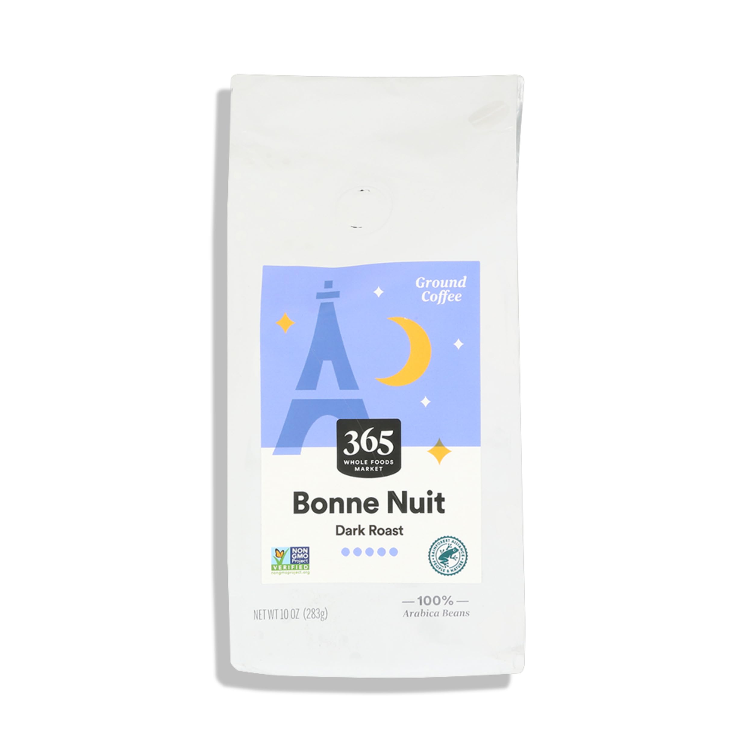 Bonne Nuit Ground Coffee Dark Roast 10 Oz 365 By Whole Foods Market