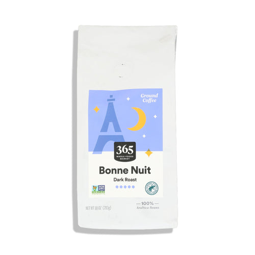 Bonne Nuit Ground Coffee Dark Roast 10 Oz 365 By Whole Foods Market