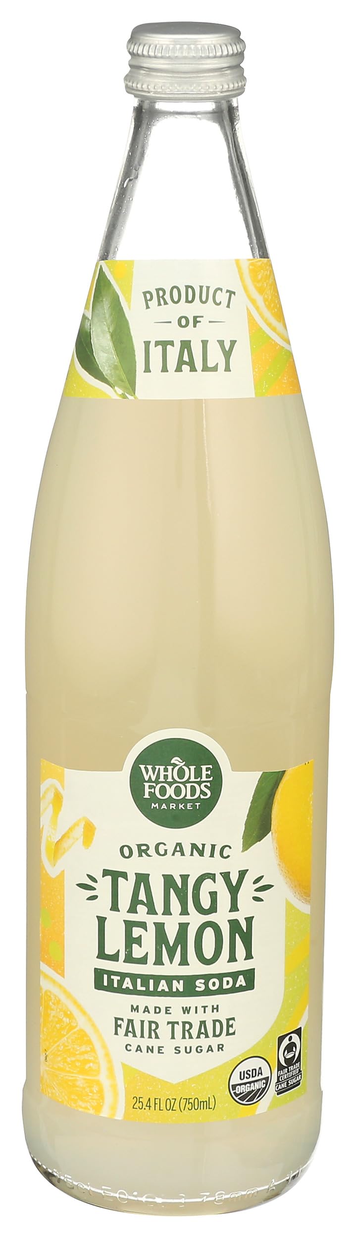 Organic Lemon Italian Soda 25.4 Fl Oz 365 By Whole Foods Market