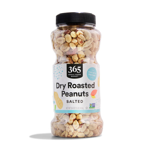 Dry Roasted & Salted Peanuts 16 Oz 365 By Whole Foods Market
