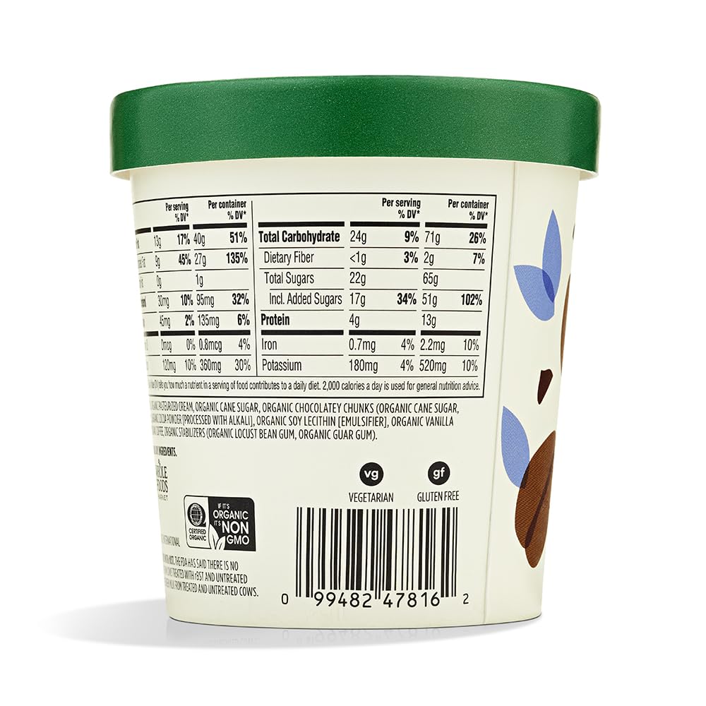 Organic Coffee Chip Ice Cream 1 Pint 365 By Whole Foods Market