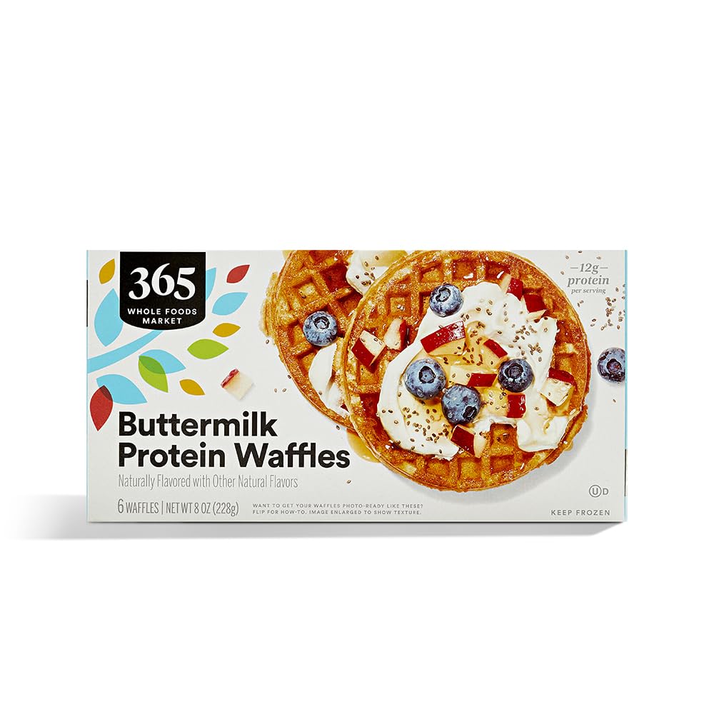 Protein Waffles Buttermilk 8 Oz 6 Count 365 By Whole Foods Market