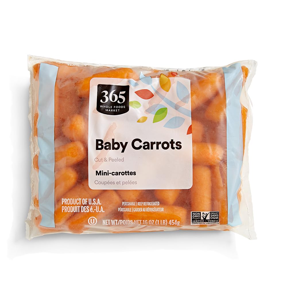 Organic Baby Carrots Cut & Peeled 16 Oz 365 By Whole Foods Market