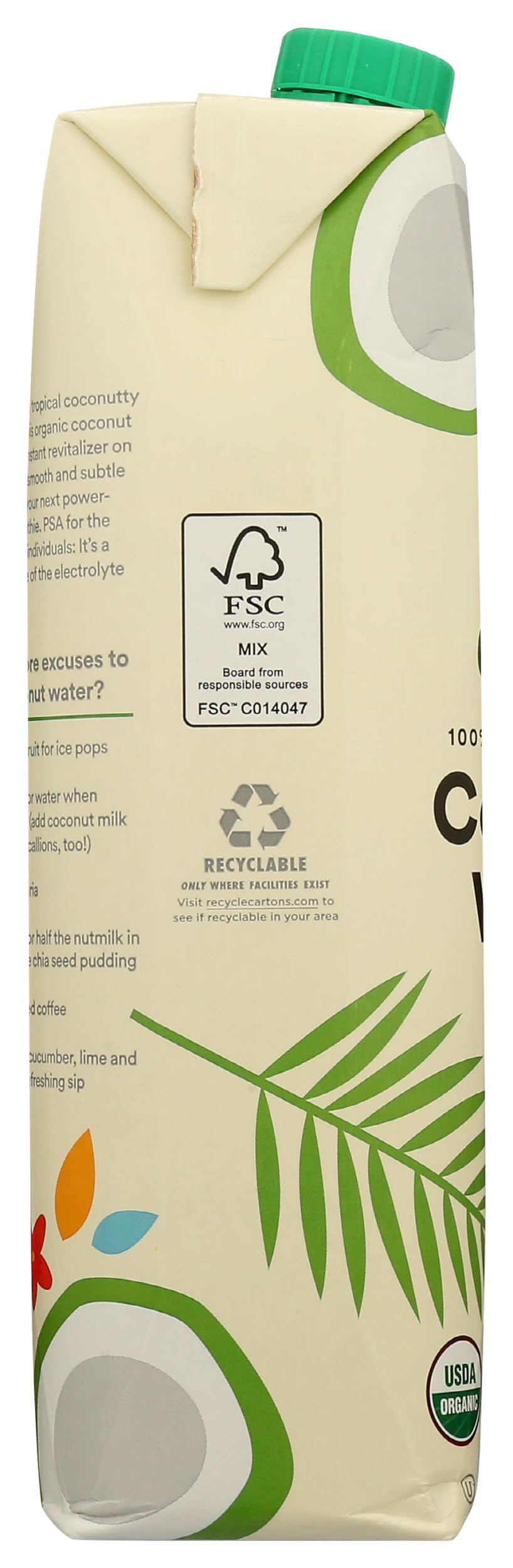 Organic Coconut Water 33.8 Fl Oz 1 Count 365 By Whole Foods Market
