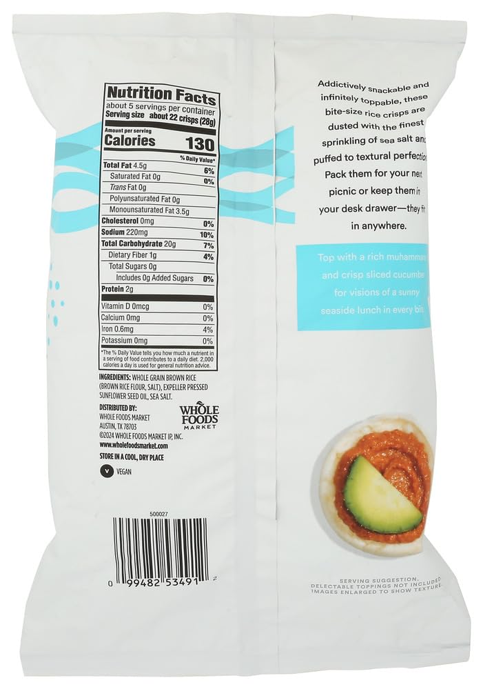Sea Salt Mini Rice Crisp 5 Oz 365 By Whole Foods Market