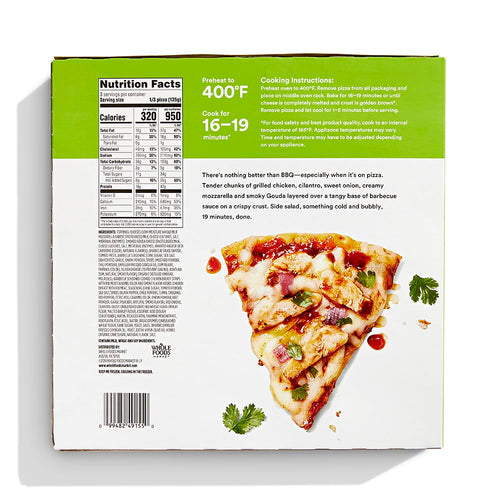 Barbeque Chicken Thin Crust Pizza 14.3 Oz 365 By Whole Foods Market