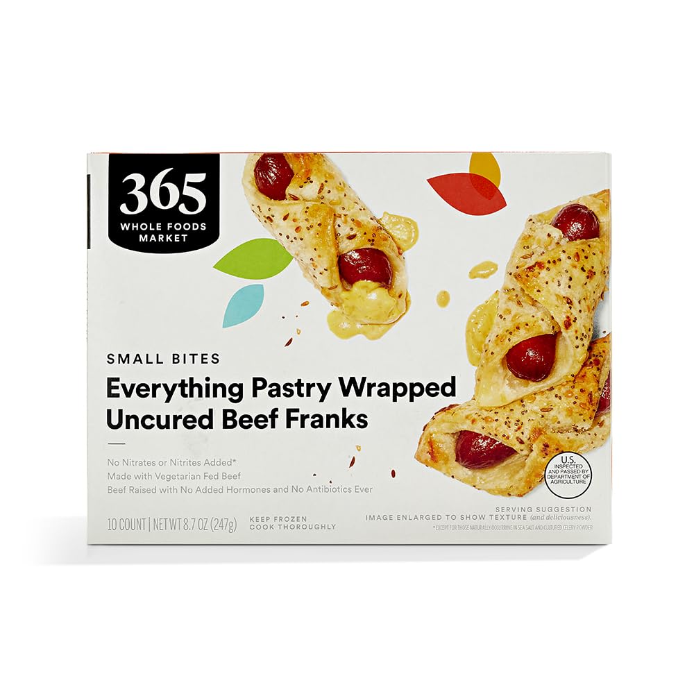 Everything Pastry Mini Uncured Hot Dogs 10 Ct 8.5 Oz 365 By Whole Foods Market