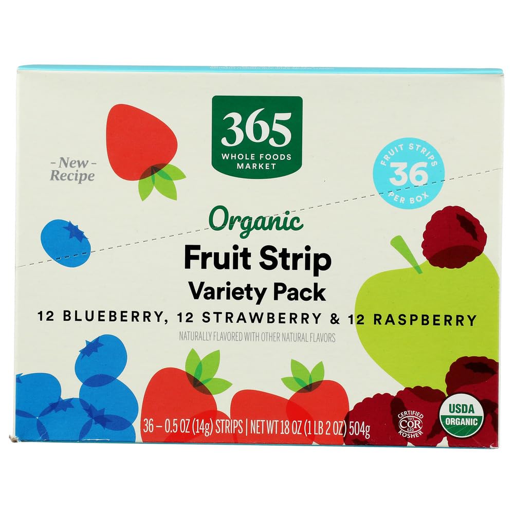 Organic Variety Pack Fruit Strip Multipack 0.5 Oz 365 By Whole Foods Market