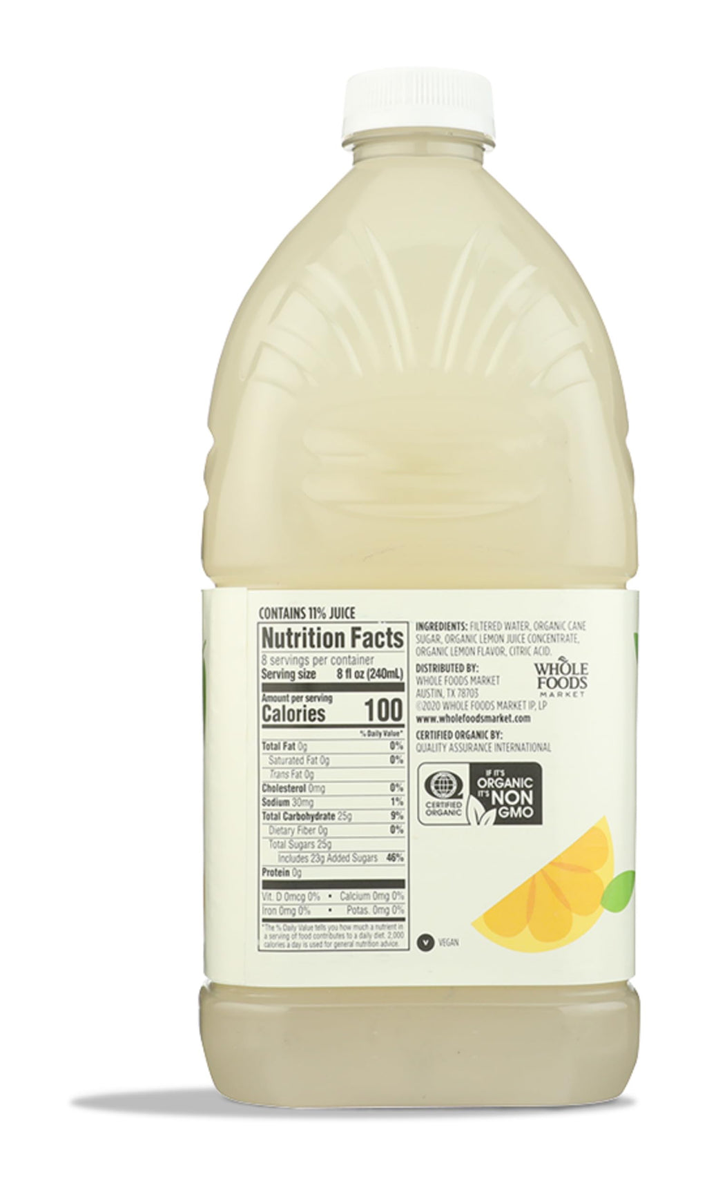 Organic Lemonade 64 Fl Oz 365 By Whole Foods Market