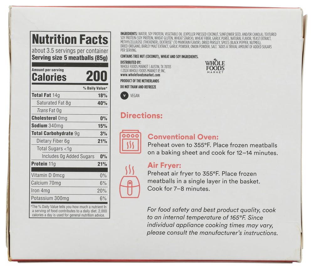 Meatless Meatballs 10.2 Oz 365 By Whole Foods Market