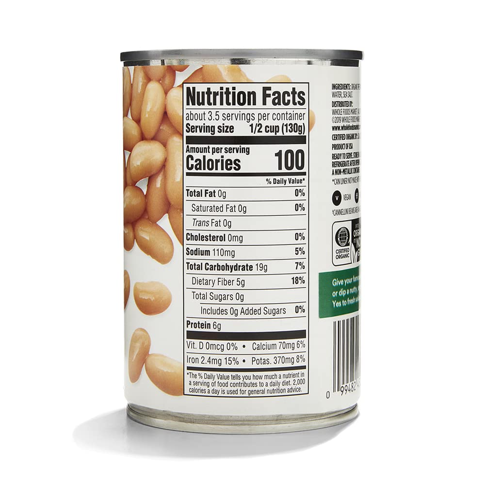 Organic Cannellini Beans 15.5 Oz 365 By Whole Foods Market