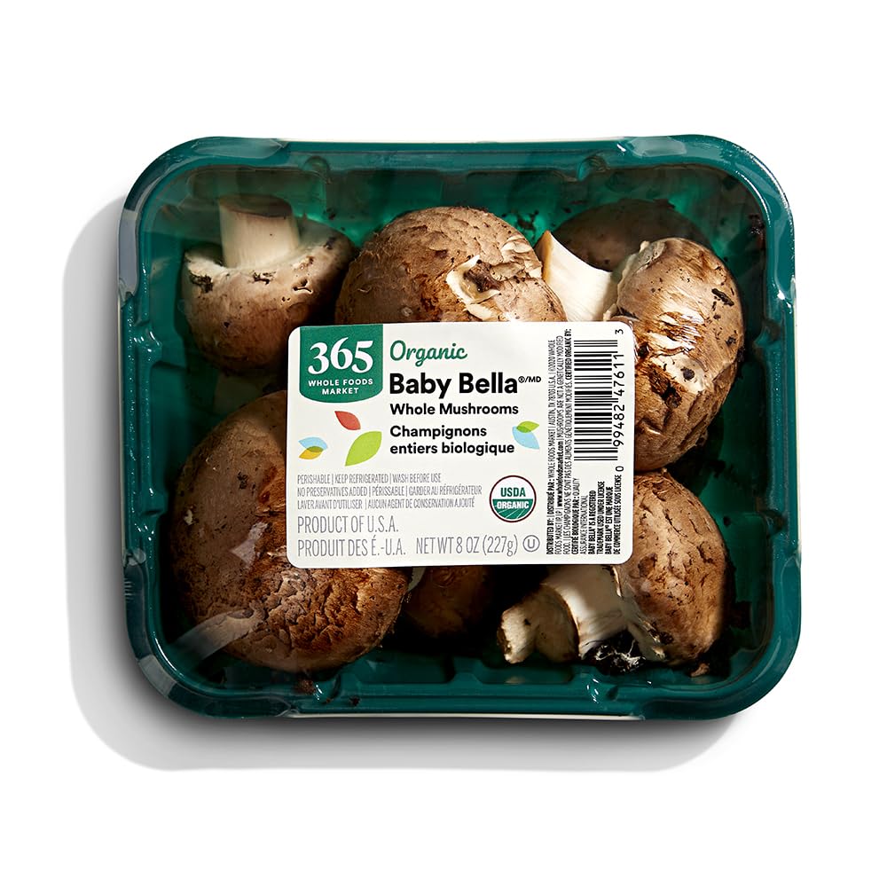 Organic Baby Bella Whole Mushrooms 8 Oz 365 By Whole Foods Market