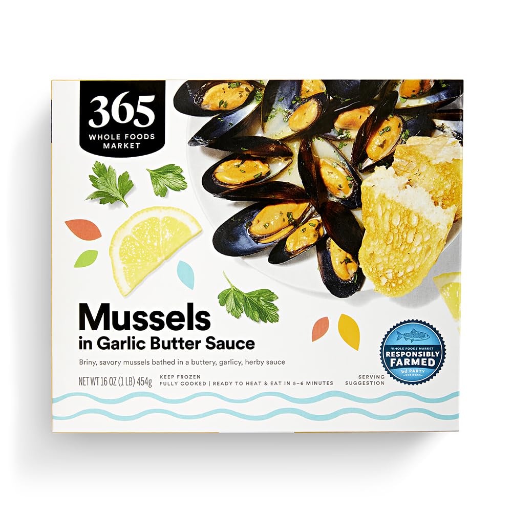 Mussels in Garlic Butter Sauce 16 Oz 365 By Whole Foods Market