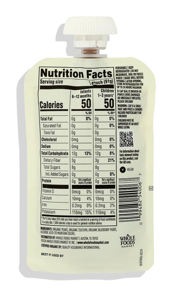 Organic Garden Party Medley Baby Food Pouch 3.2 Oz 365 By Whole Foods Market