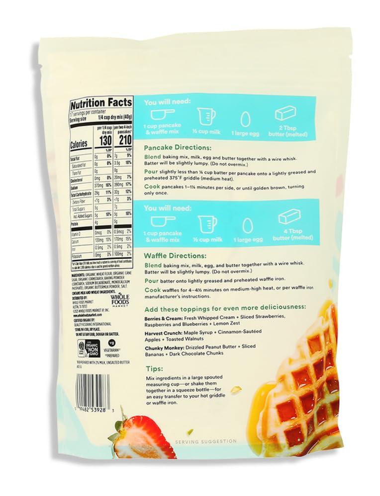 Organic Buttermilk Pancake And Waffle Mix 24 Oz 365 By Whole Foods Market