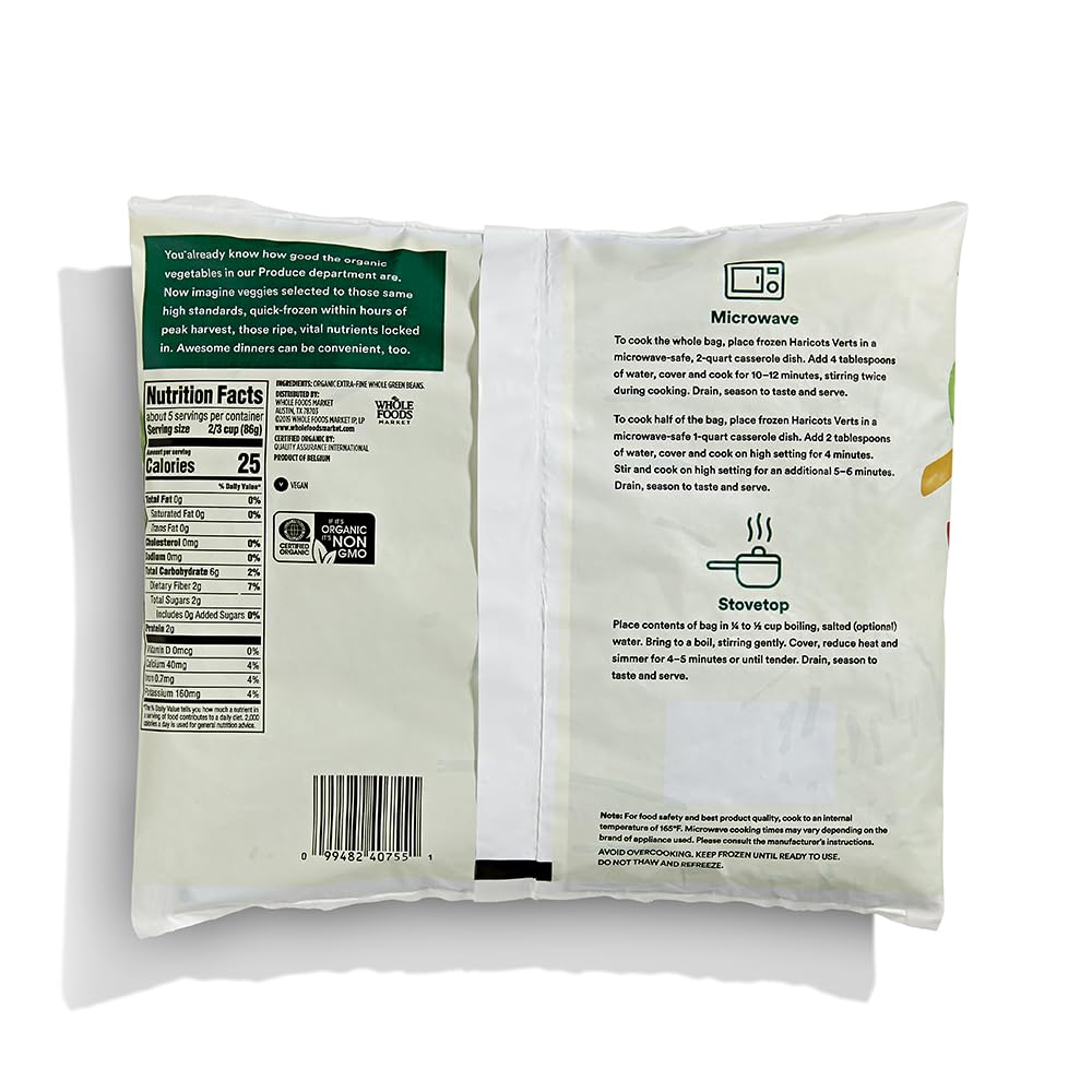 Organic Haricots Verts 16 Oz 365 By Whole Foods Market