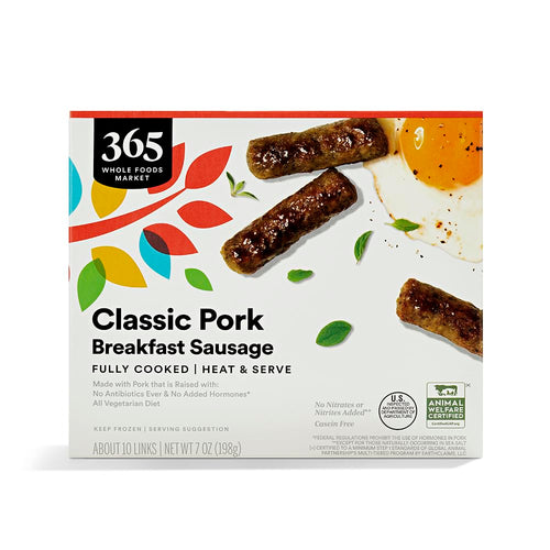 Classic Breakfast Pork Sausage 7 Oz 365 By Whole Foods Market