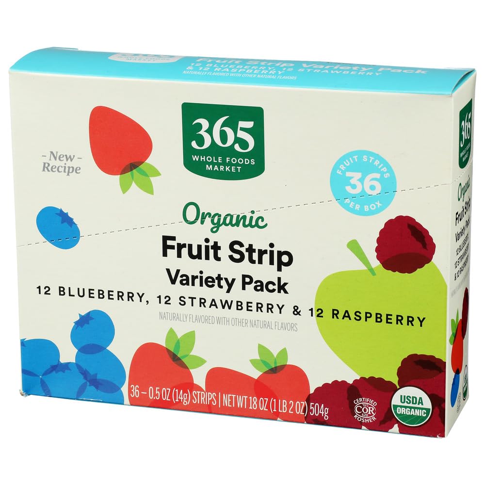 Organic Variety Pack Fruit Strip Multipack 0.5 Oz 365 By Whole Foods Market