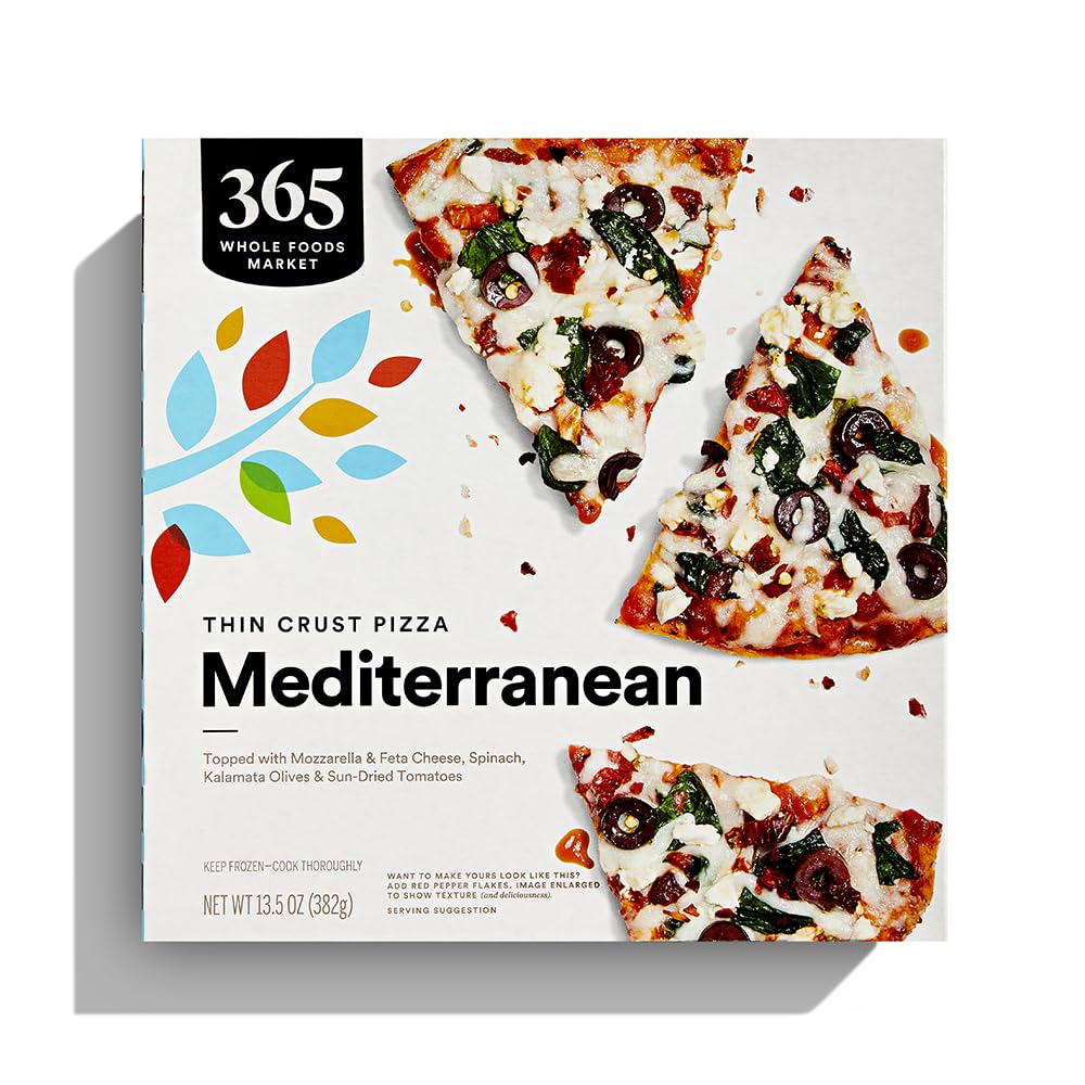 Mediterranean Thin Crust Pizza 13.5 Oz 365 By Whole Foods Market