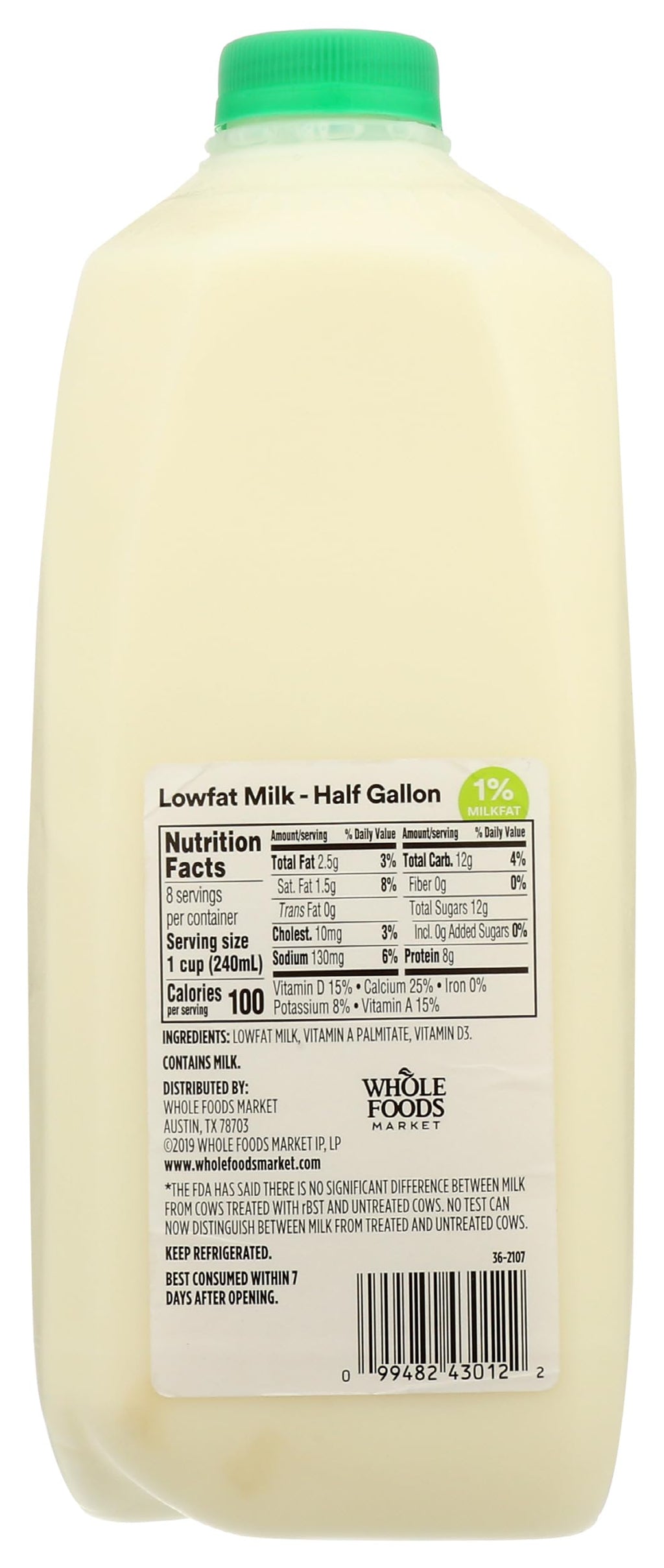Lowfat 1% Milk 64 Fl Oz 365 By Whole Foods Market