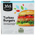 Seasoned Caramelized Onion & Black Pepper Turkey Burgers 10.7 Oz 365 By Whole Foods Market
