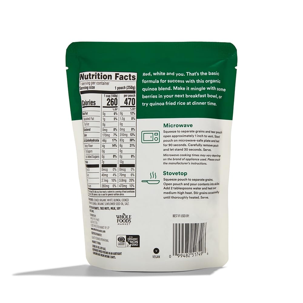 Organic White & Red Quinoa Blend 8.8 Oz 365 By Whole Foods Market