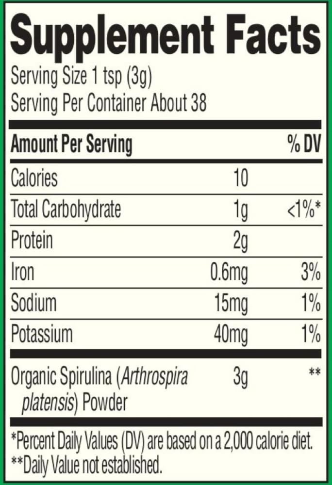 Organic Spirulina Superfood Powder 4 Oz 365 By Whole Foods Market
