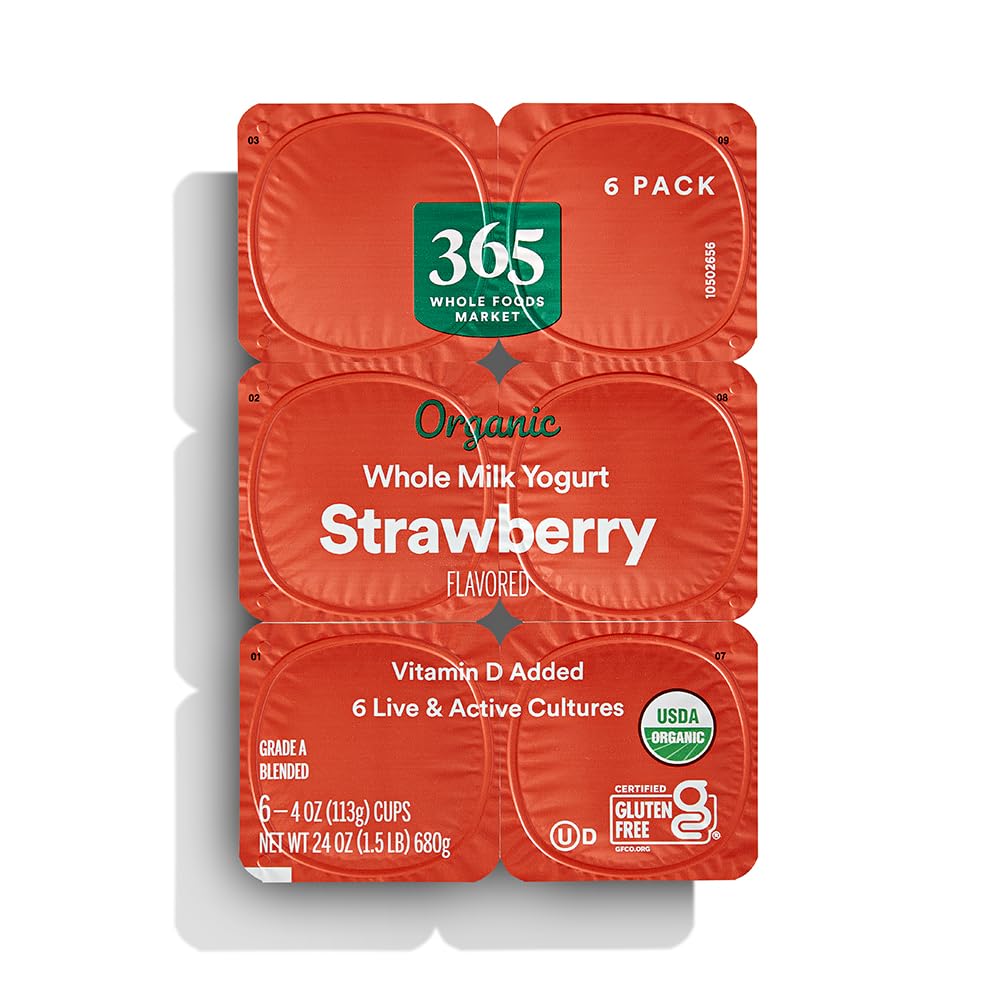 Organic Strawberry Whole Milk Yogurt 24 Oz 365 By Whole Foods Market