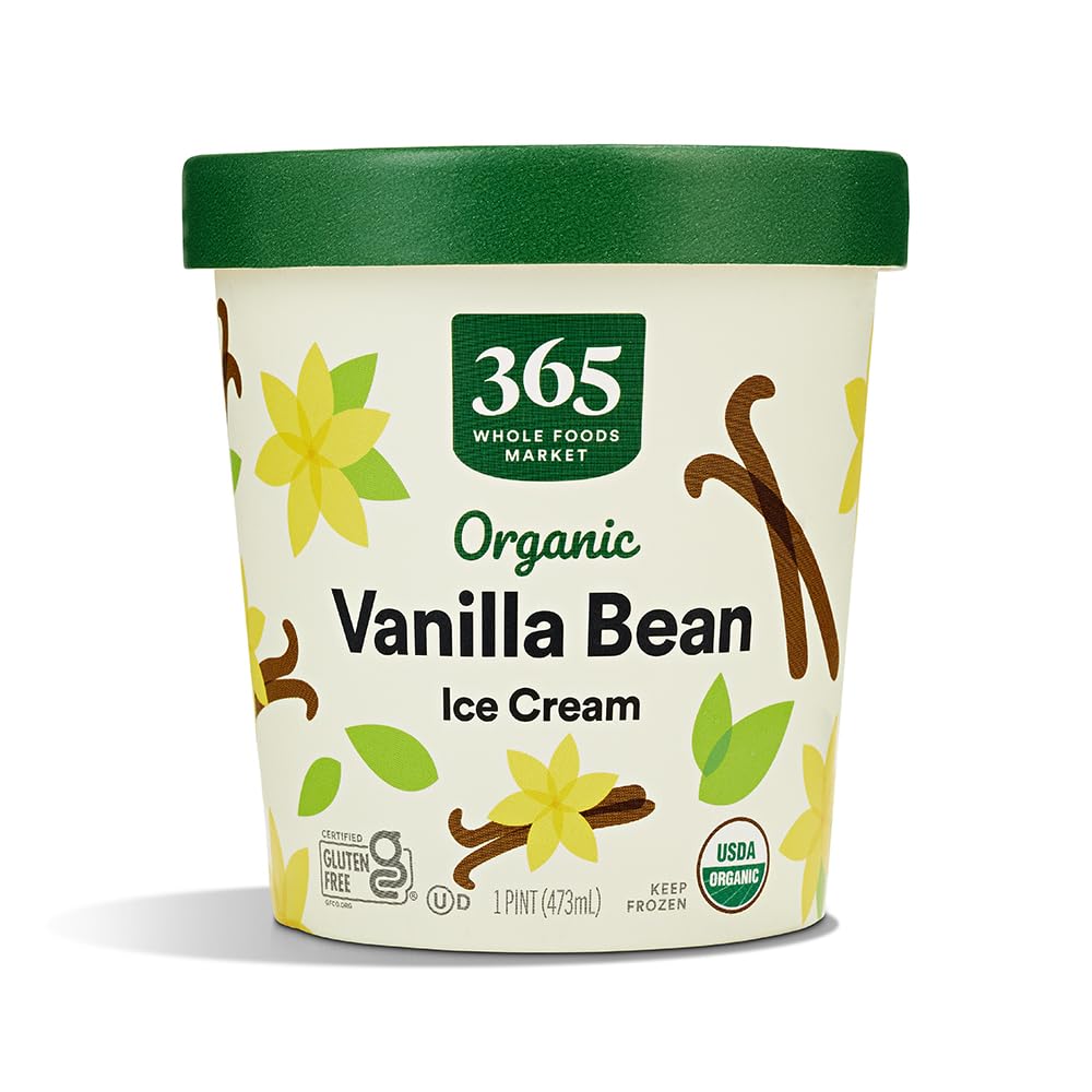 Organic Vanilla Bean Ice Cream 1 Pint 365 By Whole Foods Market
