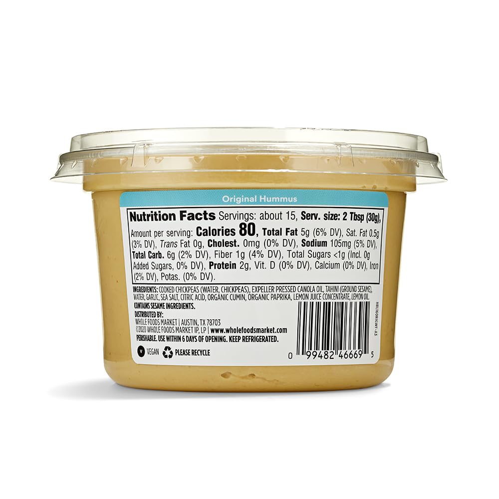Original Hummus 16 Oz 365 By Whole Foods Market