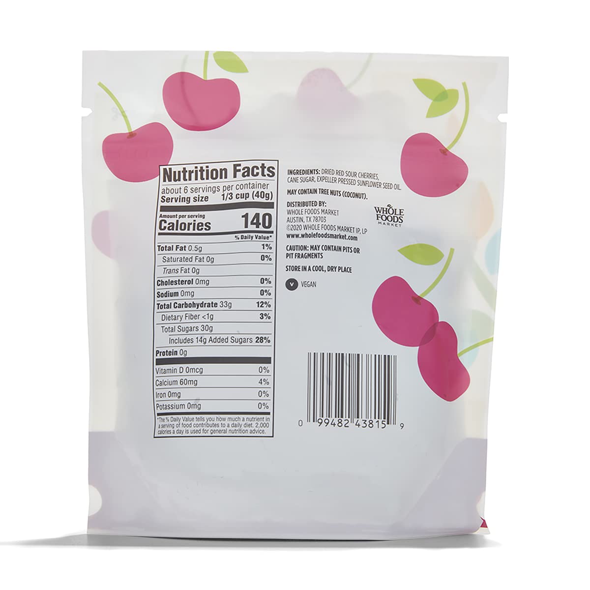 Sour Cherries 8 Oz 365 By Whole Foods Market