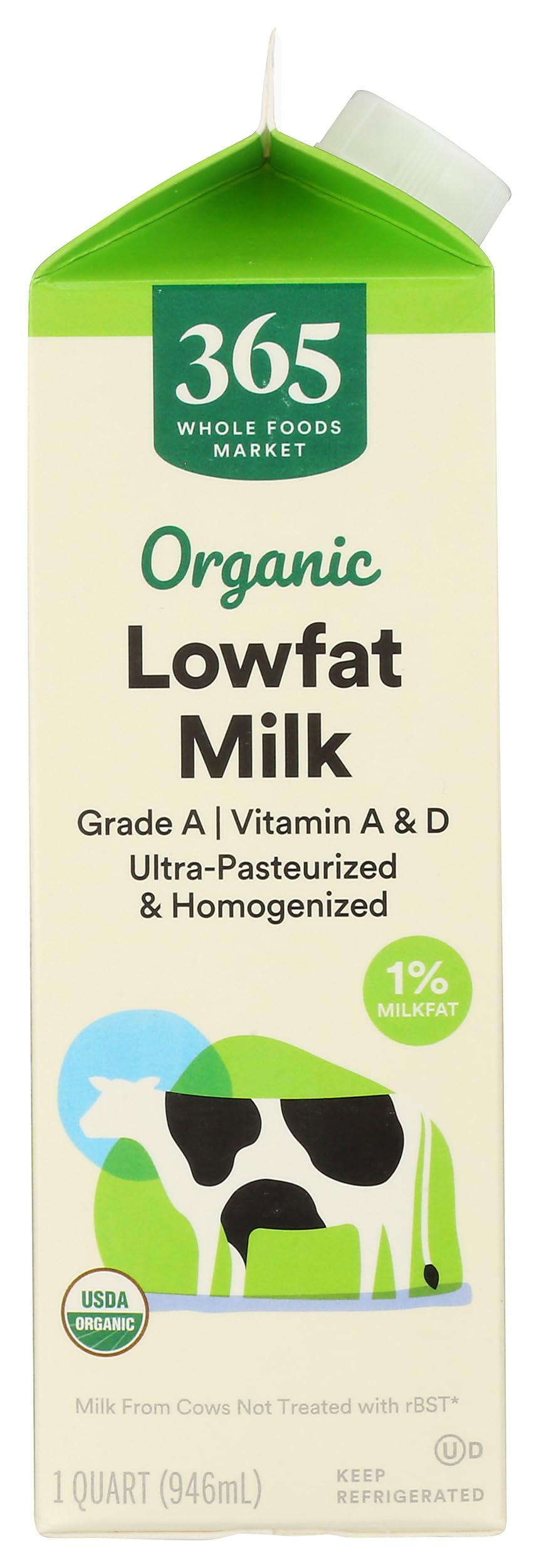 Organic 1% Milk 32 Fl Oz 365 By Whole Foods Market