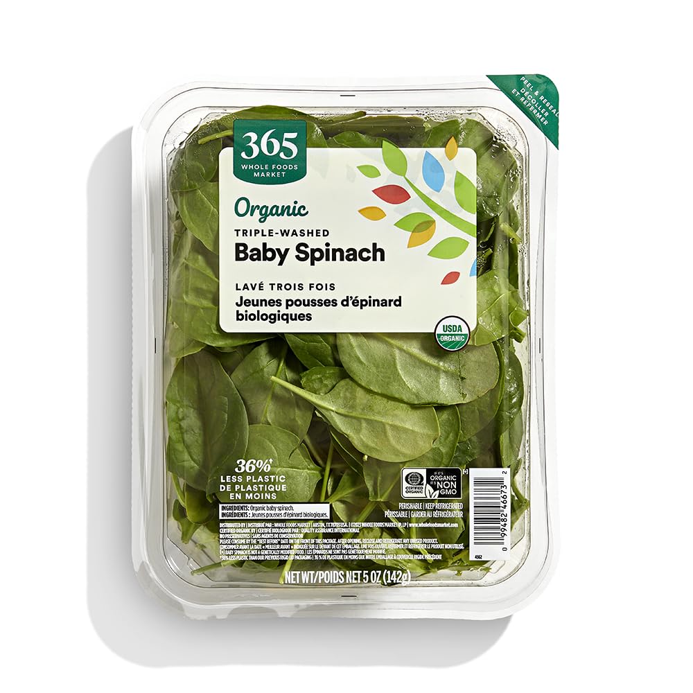Organic Baby Spinach Salad 5 Oz 365 By Whole Foods Market