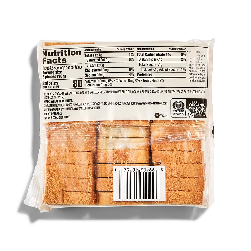 Organic Mini Toast 2.8 Oz 365 By Whole Foods Market