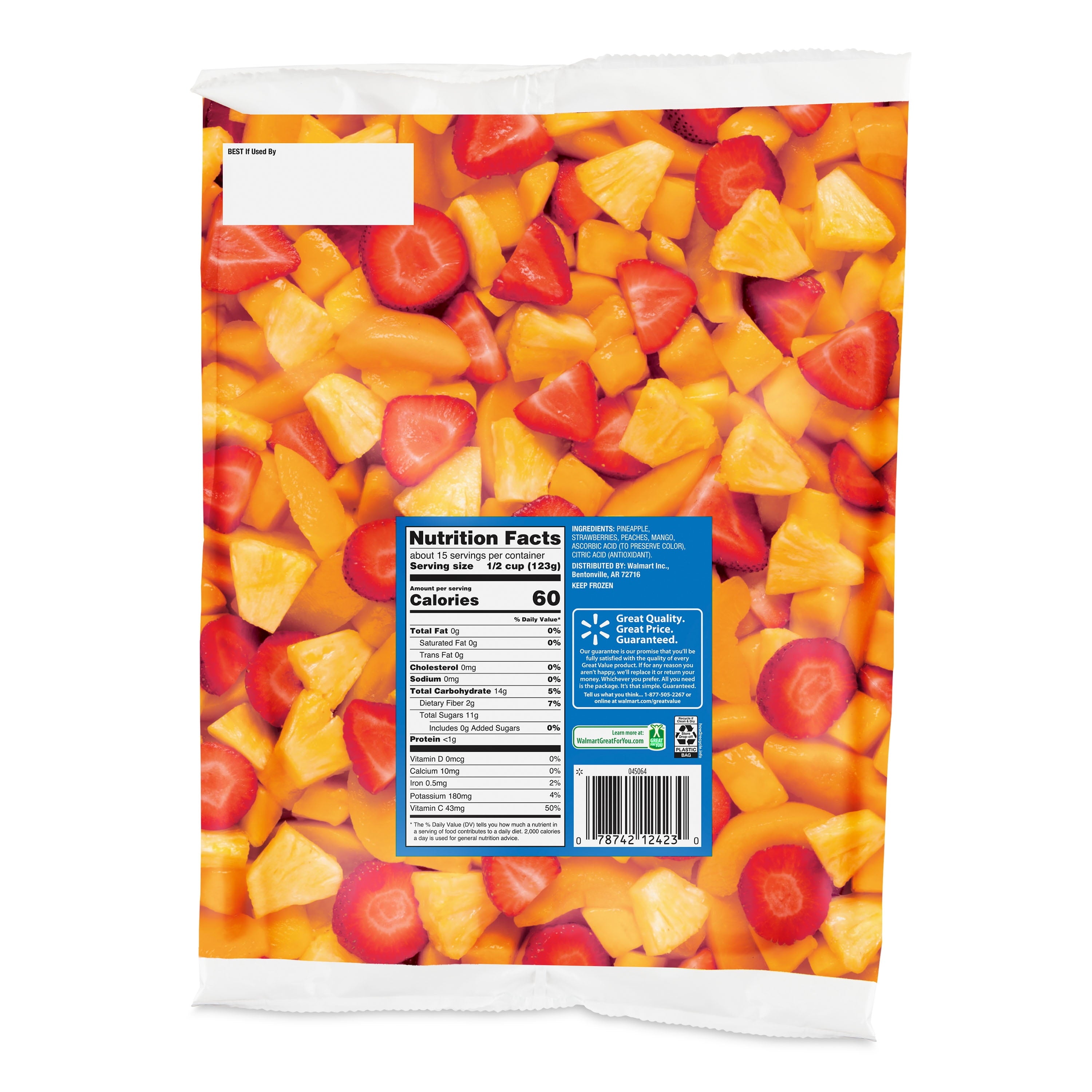 Great Value Mixed Fruit Frozen 64 Oz