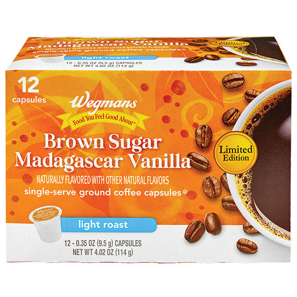 Wegmans Brown Sugar Madagascar Vanilla Coffee Capsules 10 Count