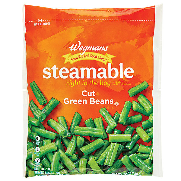 Wegmans Steamable Cut Green Beans 12 Oz
