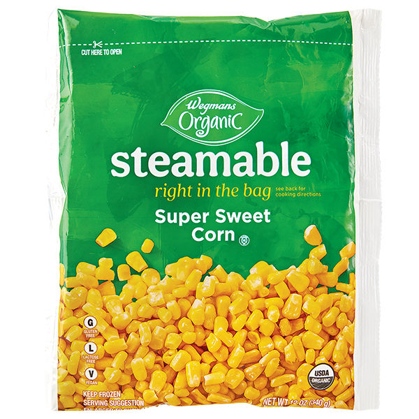 Wegmans Organic Steamable Super Sweet Corn 12 Oz