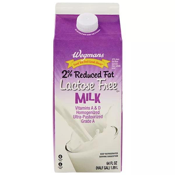 Wegmans 2% Reduced Fat Lactose Free Milk 64 fl. oz.
