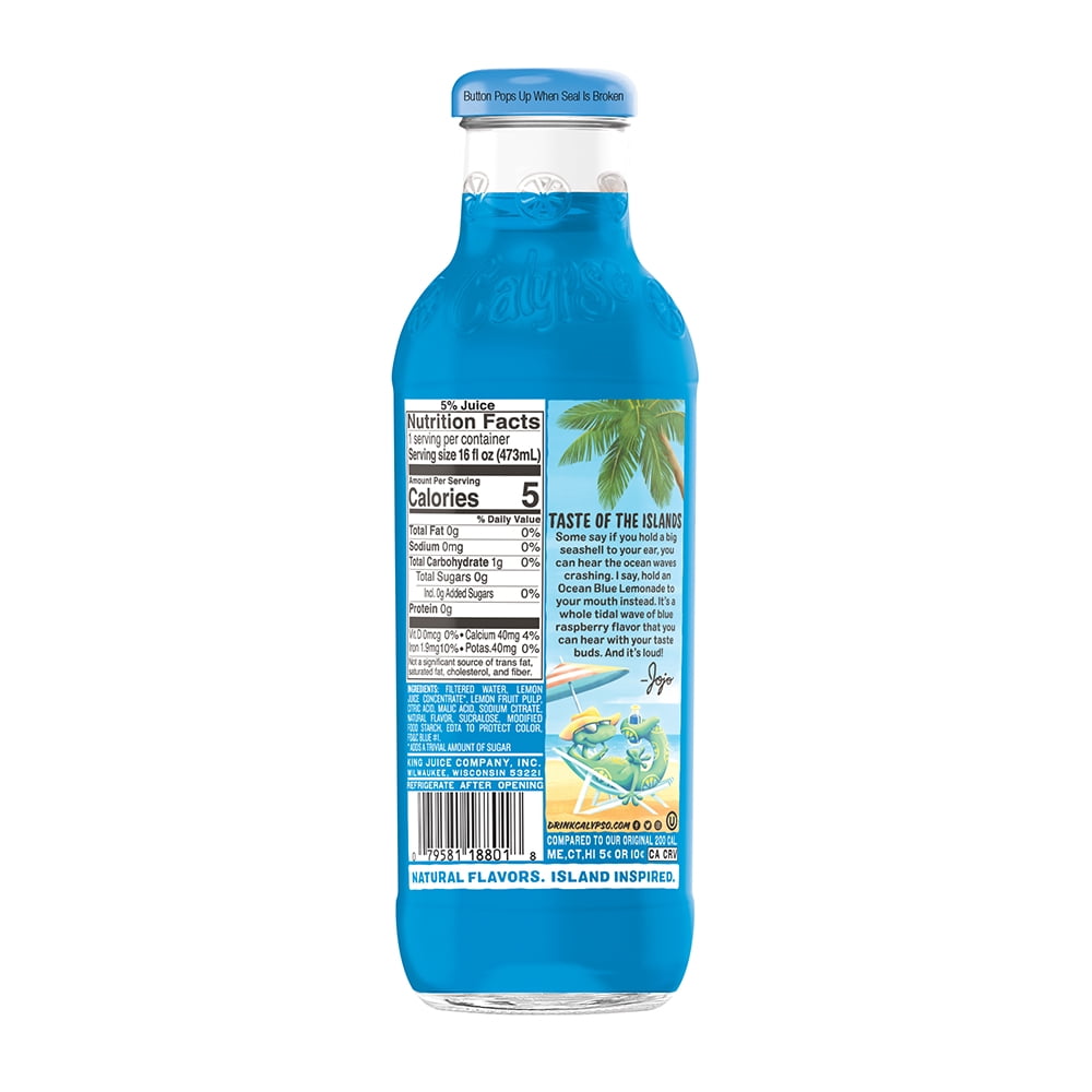 Calypso Ocean Blue Zero Sugar Lemonade 16 fl oz