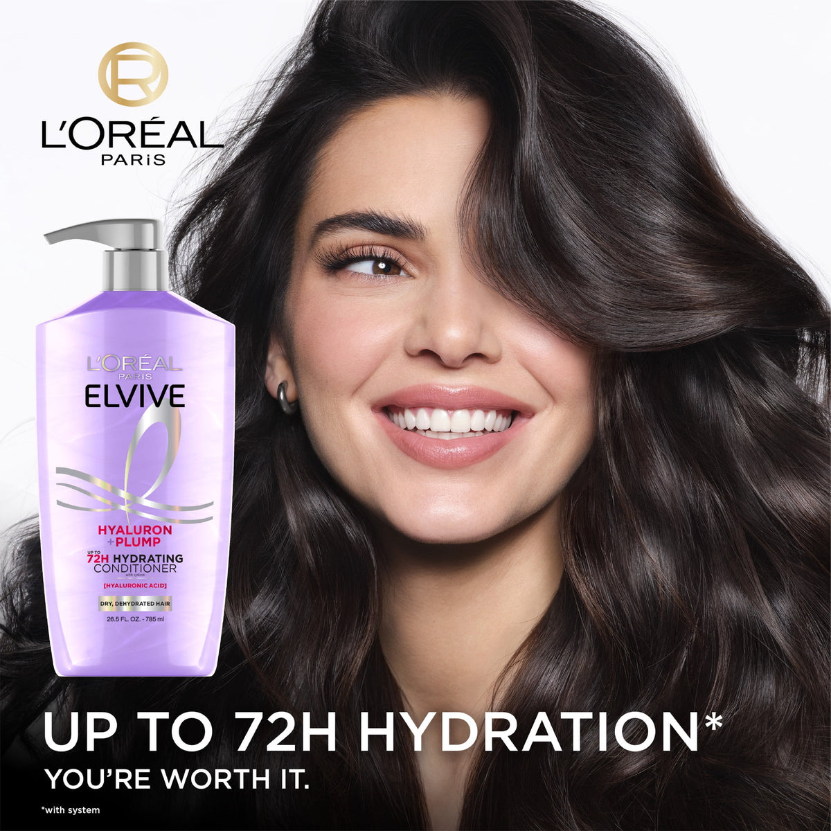 L'Oreal Paris Elvive Hyaluron Plump Hydrating Conditioner for Dry Hair 26.5 fl oz