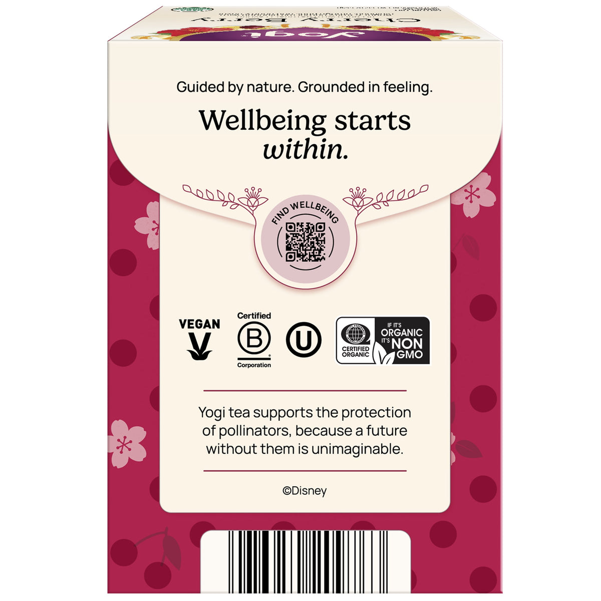 Yogi Cherry Berry Caffeine-Free Organic Herbal Tea Bags 16 Count